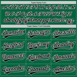 Custom Personalized Baseball Jersey Kelly Green White Pinstripe Black - Authentic Team Jersey with Name and Number Personalized