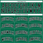 Custom Authentic Basketball Jersey with Personalized Name and Number - Kelly Green and White Pinstripe Design Personalized