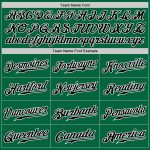 Custom Black White Baseball Jersey with Personalized Name and Number - Kelly Green White Pinstripe Authentic Style Personalized