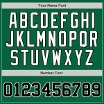 Custom Black White Baseball Jersey with Personalized Name and Number - Kelly Green White Pinstripe Authentic Style Personalized