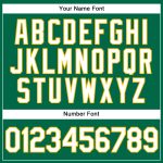 Custom Name and Number Kelly Green White Pinstripe Gold Baseball Jersey - Authentic Team Jersey Personalized Kelly Green