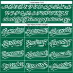 Personalized Kelly Green & White Pinstripe Gray Baseball Jersey - Authentic Team Apparel Personalized Kelly Green White Pinstripe