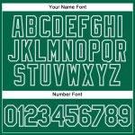 Personalized Kelly Green & White Pinstripe Gray Baseball Jersey - Authentic Team Apparel Personalized Kelly Green White Pinstripe