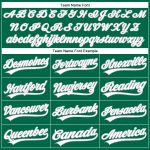 Custom Name and Number Kelly Green and White Pinstripe Baseball Jersey - Authentic Team Jersey Personalized Kelly Green White