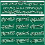 Customizable Kelly Green and White Pinstripe Authentic Baseball Jersey with Name and Number - Team Apparel Personalized Kelly
