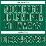 Customizable Kelly Green and White Pinstripe Authentic Baseball Jersey with Name and Number - Team Apparel Personalized Kelly