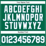 Custom Name and Number Personalized Baseball Jersey - Kelly Green White Pinstripe Light Blue Authentic Design Personalized
