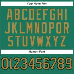 Custom Name and Number Authentic Baseball Jersey in Kelly Green White Pinstripe with Old Gold-Black - Team Apparel Personalized