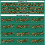 Custom Name and Number Authentic Baseball Jersey in Kelly Green White Pinstripe with Old Gold-Black - Team Apparel Personalized