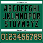 Personalized Authentic Basketball Jersey - Kelly Green White Pinstripe Old Gold Black Personalized Kelly Green White Pinstripe