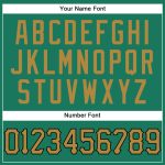 Custom Basketball Jersey with Personalized Name and Number - Kelly Green White Pinstripe Old Gold-Black Authentic Style Personalized