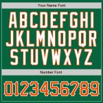 Personalized Authentic Baseball Jersey - Kelly Green White Pinstripe Orange-White Personalized Kelly Green White Pinstripe