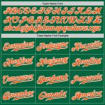 Personalized Authentic Baseball Jersey - Kelly Green White Pinstripe Orange-White Personalized Kelly Green White Pinstripe