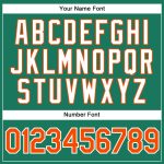 Custom Name and Number Personalized Kelly Green Pinstripe Orange-White Authentic Baseball Jersey Personalized Kelly Green