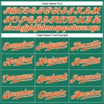 Custom Name and Number Personalized Kelly Green Pinstripe Orange-White Authentic Baseball Jersey Personalized Kelly Green