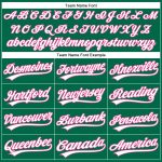 Custom Name and Number Personalized Kelly Green White Pinstripe Pink Authentic Baseball Jersey Personalized Kelly Green White
