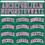 Custom Personalized Basketball Jersey with Pink and White Pinstripes - Kelly Green, Team Name & Number Personalized Kelly