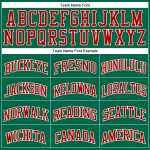 Custom Basketball Jersey - Personalized Kelly Green White Red Pinstripe with Name and Number - Authentic Team Jersey Personalized