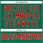 Custom Basketball Jersey - Personalized Kelly Green White Red Pinstripe with Name and Number - Authentic Team Jersey Personalized
