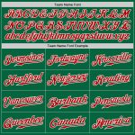 Custom Name and Number Authentic Baseball Jersey - Personalized Kelly Green White Pinstripe Red-White Team Style Personalized