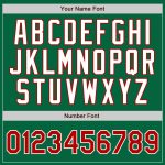 Custom Name and Number Authentic Baseball Jersey - Personalized Kelly Green White Pinstripe Red-White Team Style Personalized