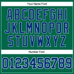 Custom Name and Number Royal Basketball Jersey - Personalized Kelly Green White Pinstripe Authentic Team Jersey Personalized