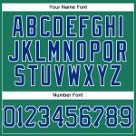 Personalized Custom Name and Number Baseball Jersey in Kelly Green with White Pinstripe Design - Authentic Royal-White Team Gear