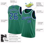 Custom Name Number Basketball Jersey - Authentic Royal-White Pinstripe in Kelly Green - Personalized Team Gear Personalized