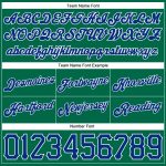 Custom Name and Number Basketball Shorts - Kelly Green White Pinstripe Royal-White Authentic Team Sports Apparel Personalized