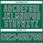 Custom Name and Number Authentic Baseball Jersey - Kelly Green White Pinstripe Steel Gray Personalized Kelly Green White