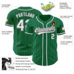 Custom Pinstripe Baseball Jersey Personalized with Name & Number - Kelly Green, White, Black, Gray Authentic Sports Gear