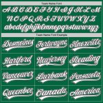 Custom Pinstripe Baseball Jersey Personalized with Name & Number - Kelly Green, White, Black, Gray Authentic Sports Gear
