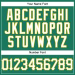 Custom Name & Number Authentic Baseball Jersey - Kelly Green & White Pinstripe, White-Gold Personalized Kelly Green White