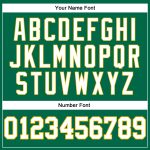 Personalized Kelly Green Pinstripe Basketball Jersey - White-Gold Authentic Design Personalized Kelly Green White Pinstripe