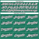 Custom Name Number Kelly Green White Pinstripe Authentic Baseball Jersey - Personalized Team Jersey Personalized Kelly Green