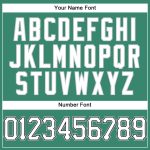 Custom Personalized Basketball Jersey with Kelly Green White Pinstripe - Authentic Team Jersey with Custom Name and Number