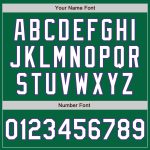 Custom Name and Number Two Tone Bomber Jacket - Kelly Green White-Purple Varsity Full-Snap Letterman Jacket Personalized