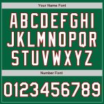 Personalized Authentic Baseball Jersey Team Custom Name & Number - Kelly Green with White-Red Arm Colors Personalized Kelly