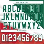 Custom Name Number Mexico Basketball Jersey 3D Authentic in Kelly Green White-Red Personalized Kelly Green White-Red 3D Mexico