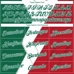 Personalized Mexico Basketball Jersey 3D Authentic Kelly Green Red Personalized Kelly Green White-Red 3D Mexico Authentic