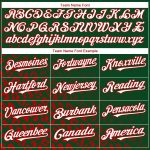 Custom Leopard Print Baseball Jersey with Name & Number - Kelly Green White-Red 3D Pattern Authentic Fashion Team Gear Personalized