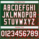 Custom Leopard Print Baseball Jersey with Name & Number - Kelly Green White-Red 3D Pattern Authentic Fashion Team Gear Personalized