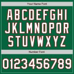Personalized Authentic Baseball Jersey in Kelly Green with White and Red Trim Personalized Kelly Green White-Red Authentic