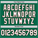 Custom Authentic Throwback Baseball Jersey with Personalized Name & Number in Kelly Green White-Red Personalized Kelly Green