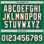 Personalized Authentic Throwback Basketball Jersey in Kelly Green with White-Red Accents Personalized Kelly Green White-Red