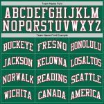 Custom Team Name Number Authentic Throwback Basketball Jersey Kelly Green White-Red Personalized Kelly Green White-Red Authentic