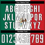 Custom Mexican Flag Soccer Jersey Personalized with Name and Number - Green, White, Red, and Black Sublimation Uniform Personalized