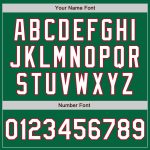 Custom Name and Number Varsity Letterman Jacket Kelly Green White-Red Bomber Full-Snap Personalized Kelly Green White-Red