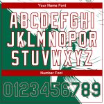 Custom Name and Number Eagles 3D Bomber Varsity Letterman Jacket Kelly Green White-Red Personalized Kelly Green White-Red