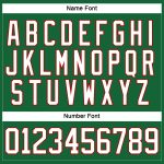 Custom Name and Number Hockey Jersey - Personalized Kelly Green White Red Lace Neck Team Apparel Personalized Kelly Green